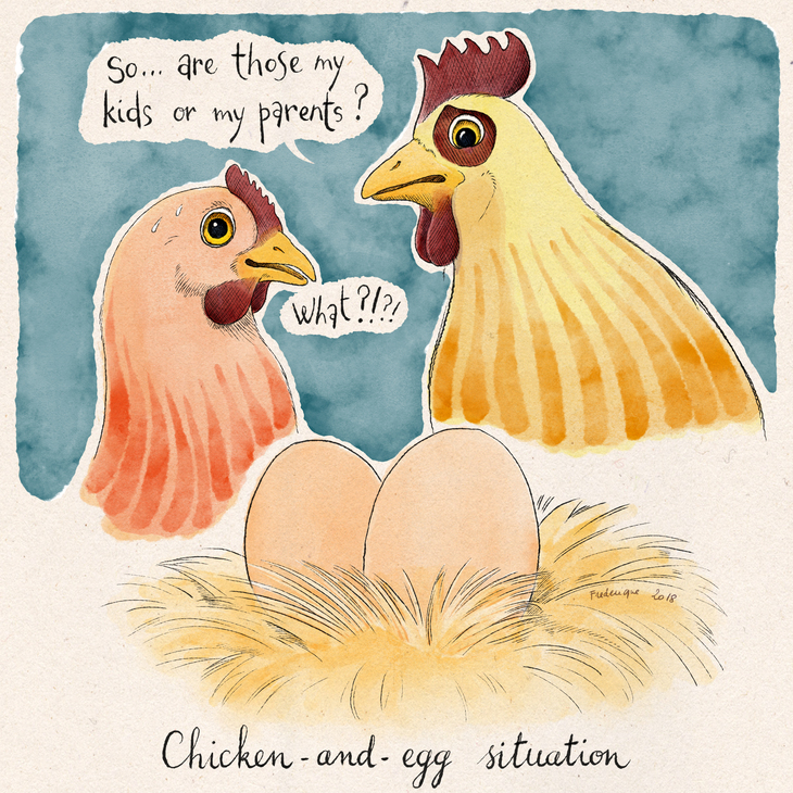 Inkt A Literal Chicken And Egg Situation Hitrecord Image